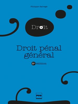cover image of Droit pénal général--8e édition